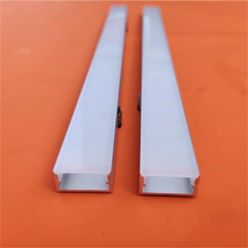 Free Shipping 2m/pcs 100m/lot led strip aluminum channel with cover and fittings for led bar , led strips