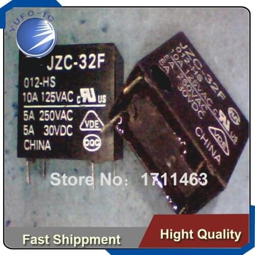 Free Shipping 20PCS Used relay JZC-32F 012-HS disassemble 32F-1A YF0923