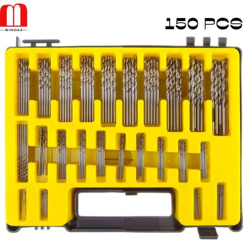 BINOAX 150PCS Power Rotary Micro Twist Precision Drill Bit Set Mini Tool Kit 0.4-3.2mm + Box Hot