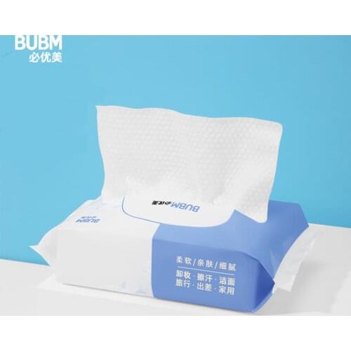 BUBM Face Towel Disposable Facial Tissue Soft Cotton Dry Wipes For Facial Cleansing Eye Makeup Remover Sensitive Skin Care 100pc
