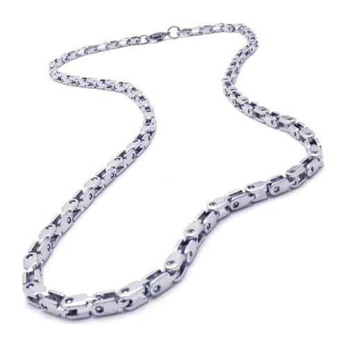 GNAYY Customized Size 5pcs 7-32" Fashion Stainless Steel 3.6mm Bicycle Chain Men Necklace and Bracelet Motorcycle chain Design