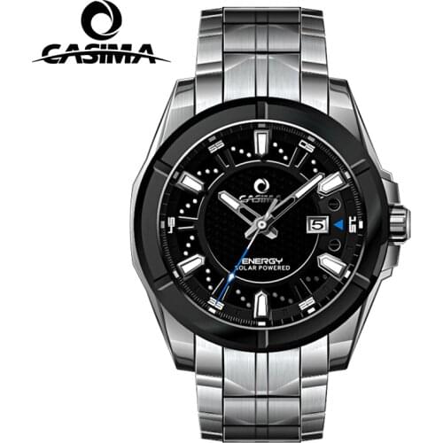 Relogio Masculino CASIMA Military Quartz Watch Men Solar Energy Charge Sapphire Wrist Watch Calendar Clock Men Saat Montre Homme