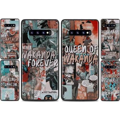 Tempered Glass Cover Marvel retro comic superhero For Samsung Galaxy S20 FE S10e S10 S9 S8 Ultra Plus Lite Plus Phone Case