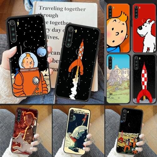 The Adventures of Tintin Phone case For Xiaomi Redmi Note 7 7A 8 8T 9 9A 9S 10 K30 Pro Ultra black fashion funda painting prime