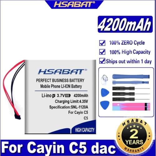 HSABAT C5 4200mAh Battery for cayin C5 dac HIFI music player Batteries