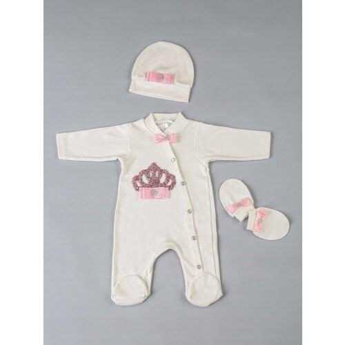 Girls Boys Baby Rompers King Queen Newborn Clothes 3pcs Set Cotton Soft Antiallergic Fabric For Newborn Babies Of Kinds clothing