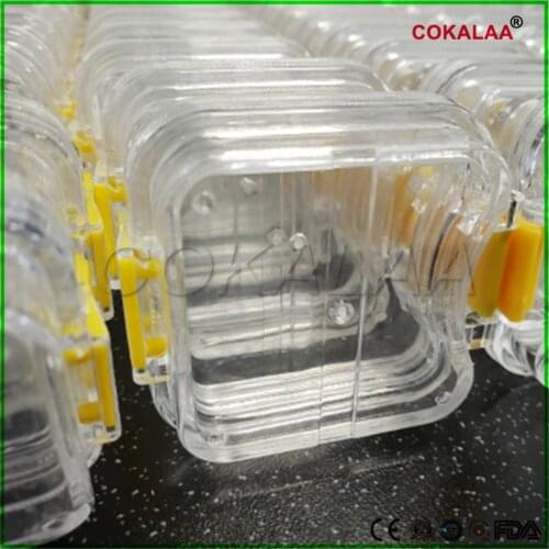 70 Pieces/ lot High Quality Dental Tooth Box with Film Denture Storage Box Membrane Teeth Container Holder Case