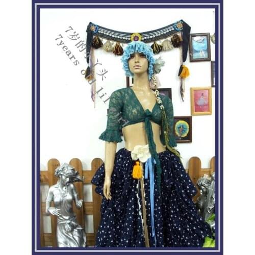 Lace Belly Dance Top Gypsy Bohemian Korea Small Flare Blouse DDI50-58