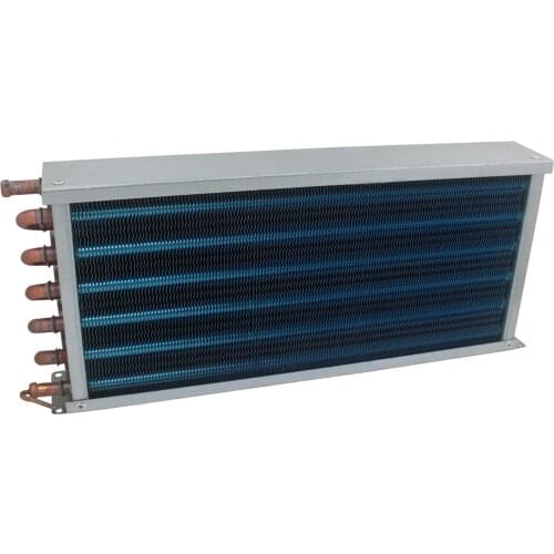 Small shell condenser radiator refrigerator freezer air-cooled water-cooled aluminum fin and copper tube heat exchanger with fan