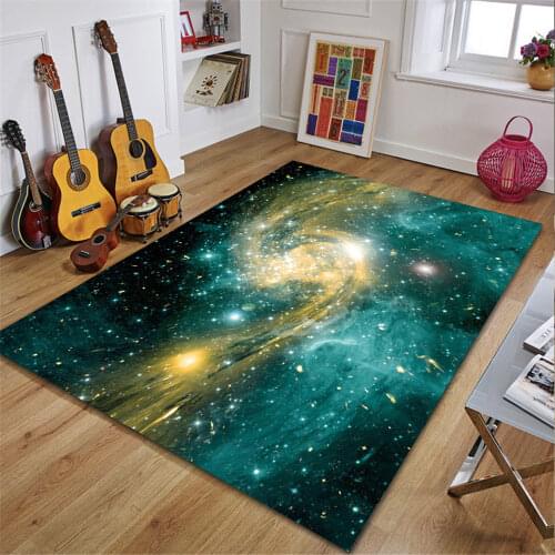 Carpets for Living Room European Starry Sky Pattern Thickened Carpet Bedroom Rug Living Room Table Accessories 100% Polyester