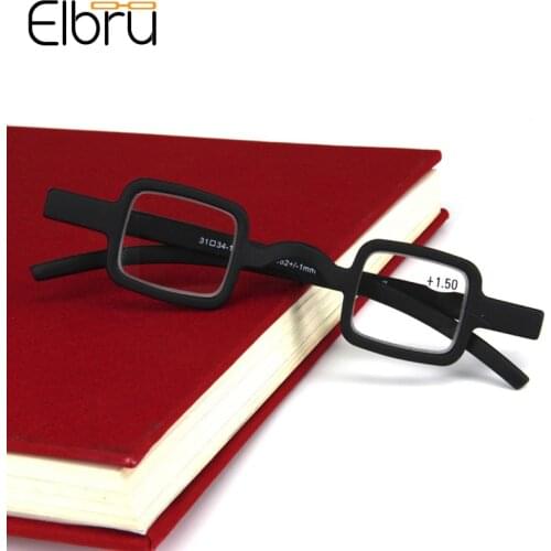 Elbru Retro Square Round Reading Glasses Women Men Vintage Small Frame Presbyopic Glasses Gift For Elderly Diopters 1.5 2.0 2.5