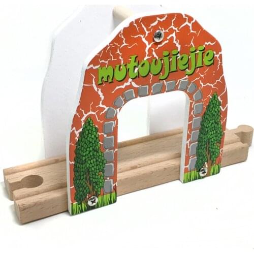 P129 The tunnel is compatible with the wooden train track Wooden Tracks suitable for wooden electric train