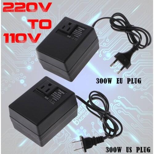 200W/300W Voltage Converter Transformer 220V To 110V Step Down Travel Voltage Transformer Converter EU/US Plug