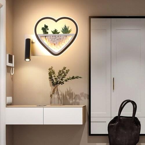 Bedside wall lamp Nordic living room background wall decoration lamp simple bedroom study stairs restaurant love lamp LB32612