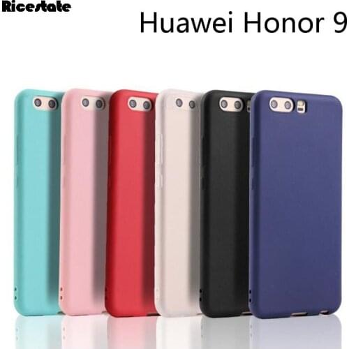 Ricestate case for Huawei Honor 9 Clear TPU and frosted solid color Case For Huawei Honor9 Back Cover Protect Skin Silicon case