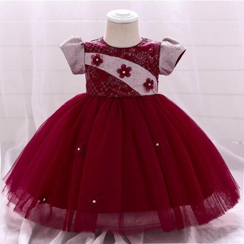 Luxury Evening Dress Summer New One Year Old Baby Children Clothing Princess Dresses Baby Girls Dresses For Bridesmaids 1-5 Year