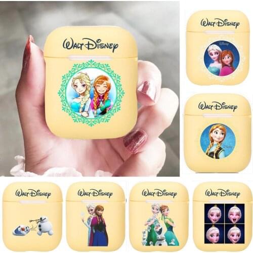 Ana Elsa Disney Frozen Princess Silicone Case For Apple Airpods 1/2 Cover Protective Earphone Case Headphones Cases Protective F