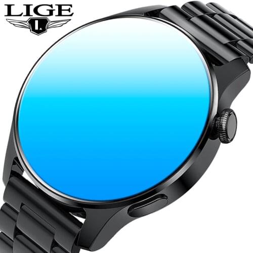 LIGE New Smart Watch Men Waterproof Sport Full Touch Watches Bluetooth Music call Heart Rate Women Smartwatch For Android IOS