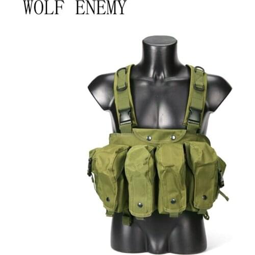 High Quality Outdoor Tactical Chest Rig Airsoft Hunting Vest Molle Pouch Simple Military ACU Tactical Vest with Magazine Pouch