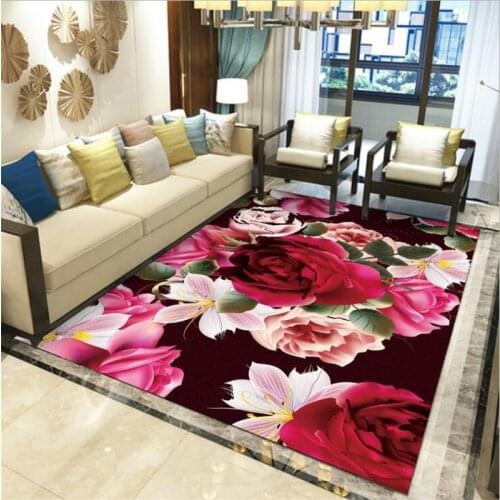Fresh Flowers Fashion Soft Flannel Lion 3D Printed Rugs Mat Rugs Anti-slip Large Rug Carpet Home Decoration 01