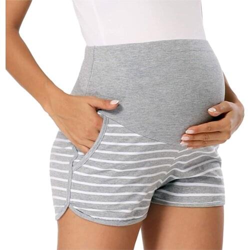 Womens High Elasticity Pregnant Supporting Abdomen Pockets Maternity Pants Maternity Short Legging Belly Seamless Hot Shorts