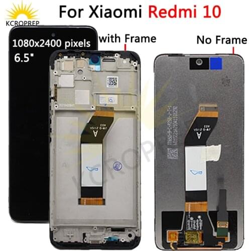 6.5'' For Xiaomi Redmi 10 LCD Display with Frame Touch Panel Screen Glass Digitizer Assembly Pantalla For Xiaomi Redmi 10 LCD