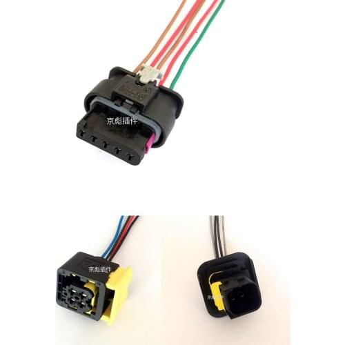 1pc for Bosch Cummins Nitrogen Oxygen Sensor Connector Flat 5pin Square 4 Plug Socket cable