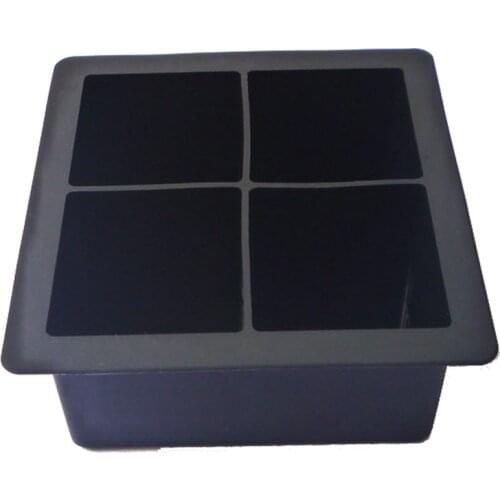 4-Cavity Large Silicone Drink Ice Cube Pudding Jelly Soap Mold Mould Tray Tool DIY Forma Large Ice Cube