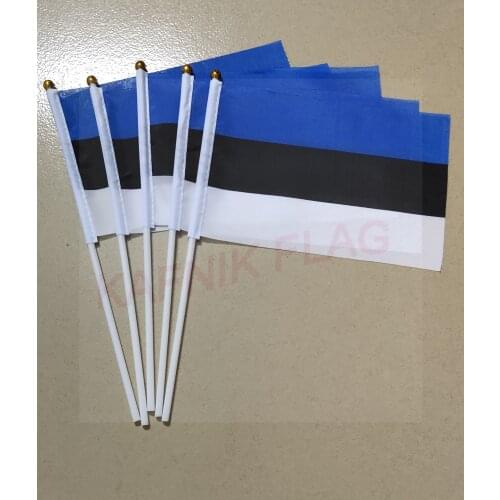 KAFNIK,5pcs Estonia Fabric Flags 14*21CM Free Shipping