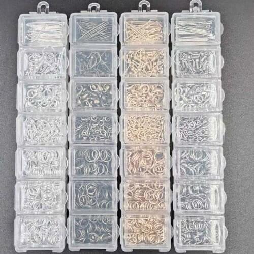 540pcs Mixed Assorted Jump Ring/Earring Hooks/Lobster Clasps/Sheep Eye Claws/Flat Needles For DIY Jewelry Making Findings