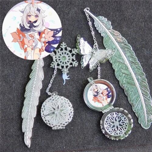 Anime Accessories Game Genshin Impact DIY Bookmark Boutique Gift Box Decorations Snowflake And Butterfly Shape Project Cosplay