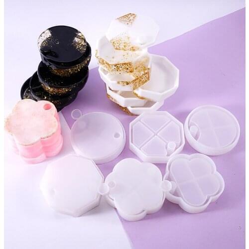 DIY Epoxy Resin Mould Multilayer Rotating Storage Box Overlapping Jewelry Box Jewelry Rack Decoration Silicone Mould