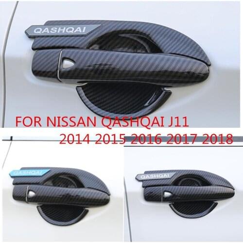 FOR QASHQAI J11 2014 2015 2016 2017 2018 DOOR HANDLE COVER BOWL CUP CAP INSERT BEZEL FRAME STICKER TRIM CAR ACCESSORIES