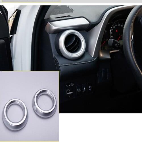 For Toyota RAV4 2013 2014 2015 2016 2017 2018 Chrome Dashboard Front Side Air Condition Vent Outlet Cover Trim Garnish Molding