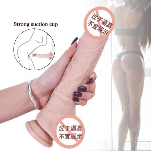 Lesbian Wearable Dildo Big Artificial Penis Insert 18cm Super Thick And Hard Lifelike Females Masturbation Suction Cup