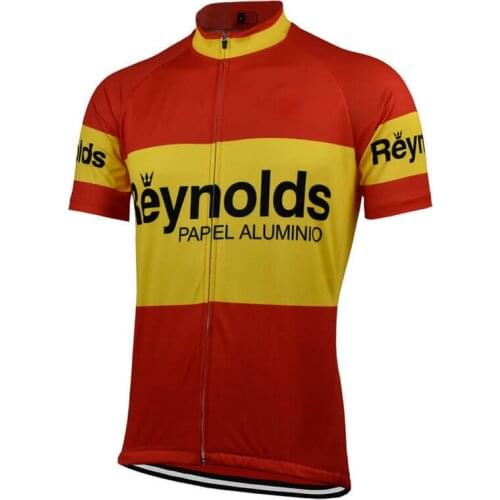 Spain retro cycling jersey men short sleeve summer cycling clothing classic bike jersey maillot ciclismo