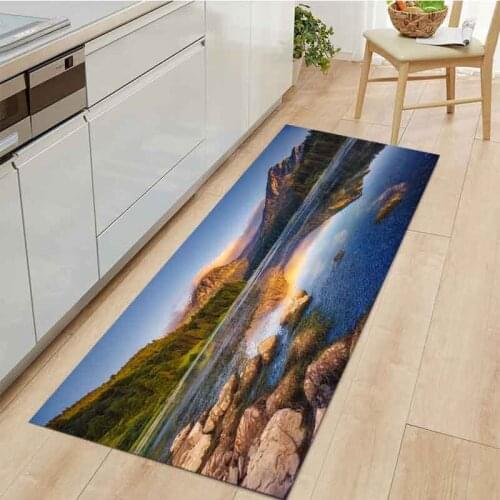 Landscape Corridor Carpet Soft Flannel Kitchen Bedroom Mat Modern Living Room Home Decor Area Rugs Durable Entrance Doormat