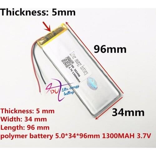 Best battery brand 3.7V polymer lithium battery 503496 503595 GPS 7 inch navigation 1300MAH MP5