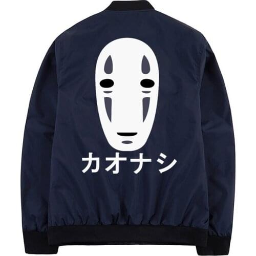 Mens jackets and coat hip hop No Face windbreaker Spirit Away by Rebellion streetwear jacket Stand Collar clothes drop shipping