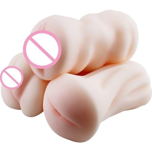 Male Masturbator Cup Realistic Soft Artificial Vagina Anal Erotic Sex Toys for Men Oral Sex for Penis Bowjob Adult Toys