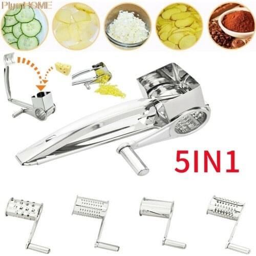 Stainless Steel Hand Crank Rotary Cheese Grater Vegetable Chopper Shredder 430 High Quality