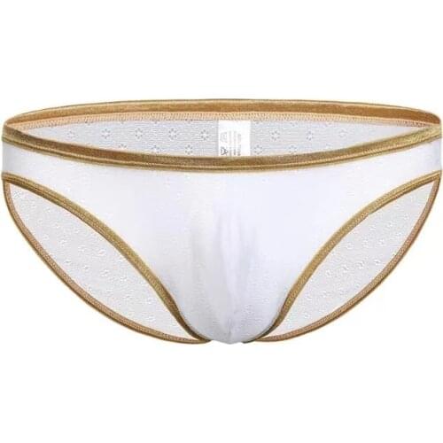 Mens Fashion Underwear Breathable Elastic Low Waist Lace Underwear Fashion Trend Mens Briefs Underwear Underwear Set