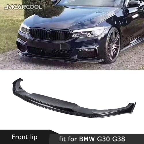 For BMW 5 Series G30 G31 G38 M Sport 2017 2018 2019 Front Lip Spoiler Carbon Fiber / FRP HM Style Head Bumper Trim Guard