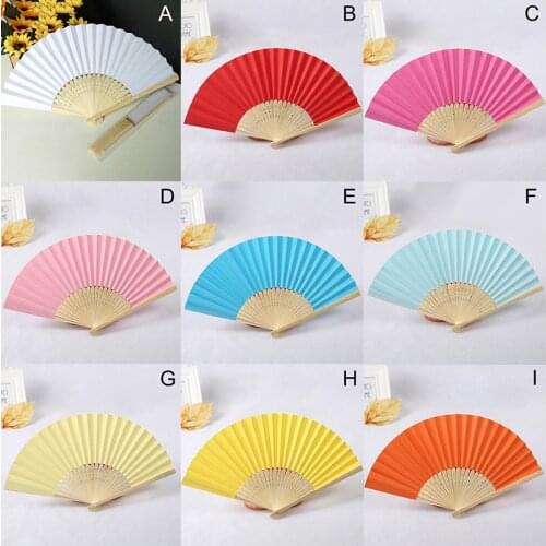 Blank White DIY Paper Bamboo Folding Fan for Hand Practice Calligraphy Painting Drawing Wedding Party Gift Ornaments