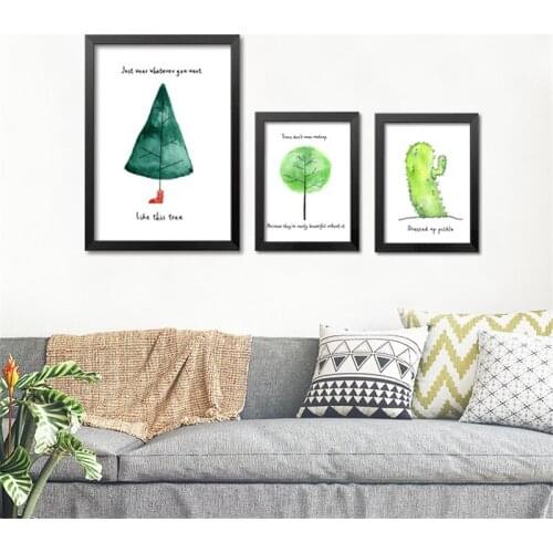 Spray Color Rural Plant Flower Leaves Canvas Painting Sofa Backfround Wall Frameless Picture Poster Living Room Decoration