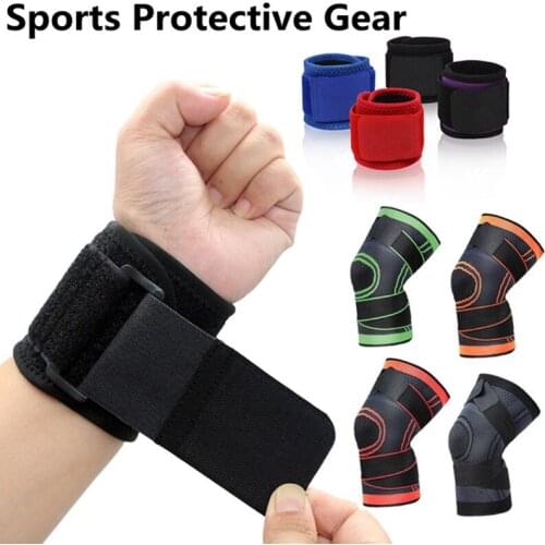 Adjustable Weight Lifting Elastic Soft Pressurized Wristband And Knee Pads Sports Support For Volleyball Tennis Sports