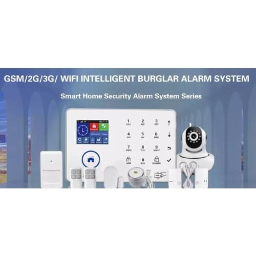 Touch Keypad APP Remote Control WIFI GSM Alarm System With IP Camera
