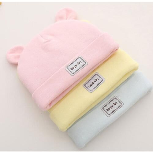Thick plus cotton) Cute Kids Hat Cap with Bibs Candy Solid Colors Boys Girls Baby Beanies Hats