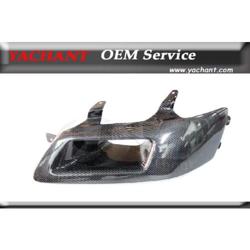 Car Styling Carbon Fiber Headlight Air Duct Fit For 2001-2007 Evolution 7-9 EVO 7 8 9 LHS Vented Headlight Air Duct Replacement