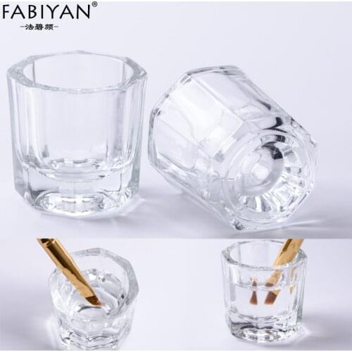 Nail Art Glass Crystal Bowl Cup Dappen Dish Arcylic Powder Holder Container Manicure Salon Tool